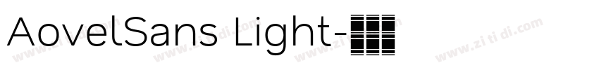 AovelSans Light字体转换